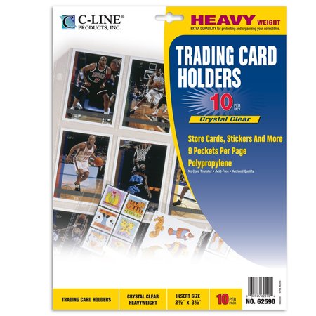 C-Line Products Collector's Edition Trading Card Holders, Top Load Poly, 11 14 x 9, 10PK Set of 24 PK, 240PK 62590-DS